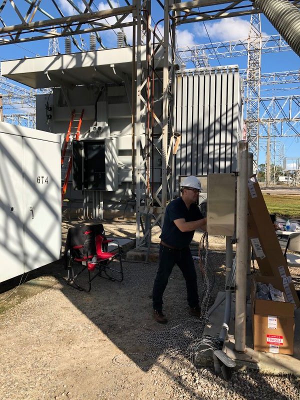 8 JEA DR install Mike at BPM Dynamic Ratings BPM installation