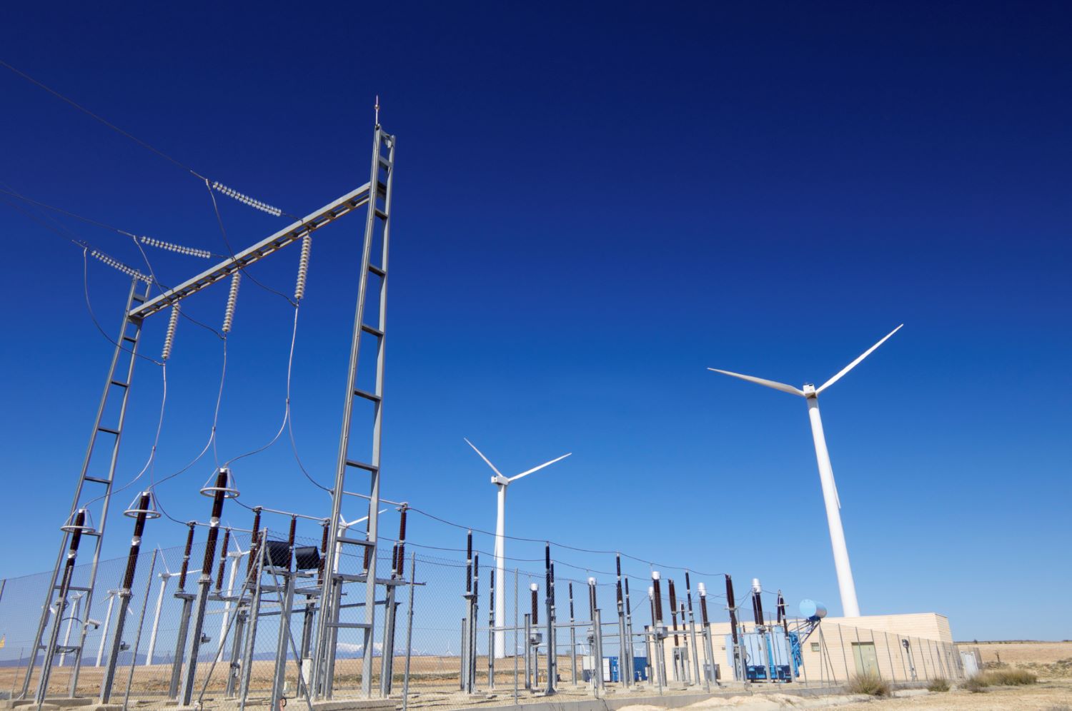 Wind Power Turbiines and Substation